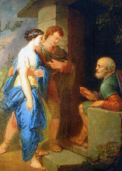 Bernhard Rode Daphnis bring seine Phyllis vor seinen Vater oil painting image